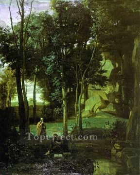  Romanticism Art - Democrito e gli Abderiti 1841 plein air Romanticism Jean Baptiste Camille Corot